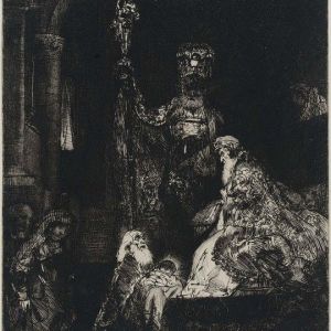 The presentation in the temple by Rembrandt
