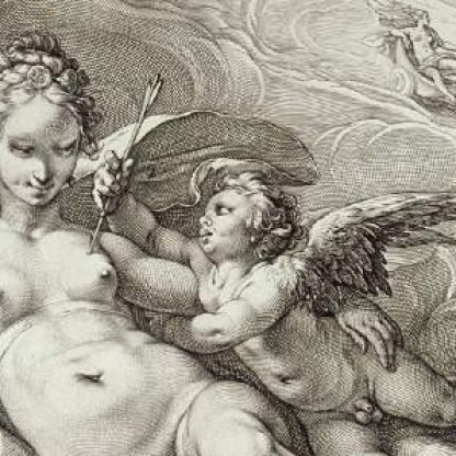 Venus attended by Eros  