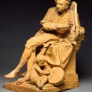 A terracotta figurine of George Frideric Handel