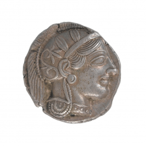 A drachma showing Athena