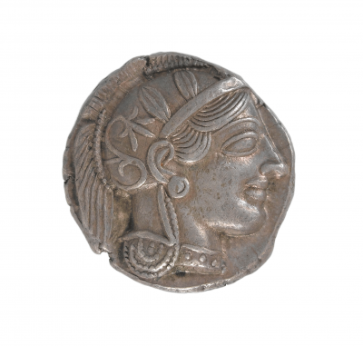 A silver four drachm from Athens 