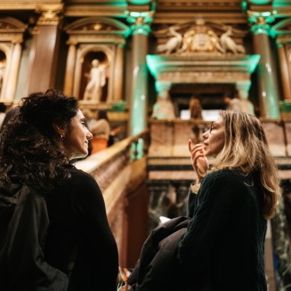 A highlight image for Visitors at an event