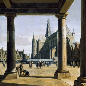 Groote Kerk at Haarlem by Gerrit Berckheyde