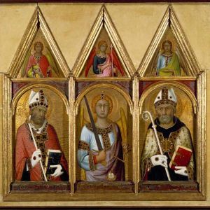 Saints Geminianus, Michael and Augustine, with angels above