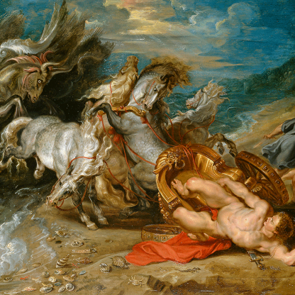 The death of Hippolytus by Rubens
