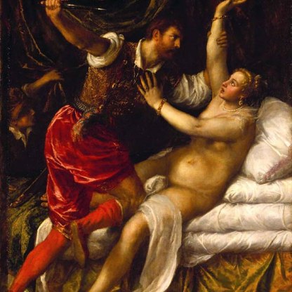 Tarquin and Lucretia, painted by Titian commissioned by Philip II