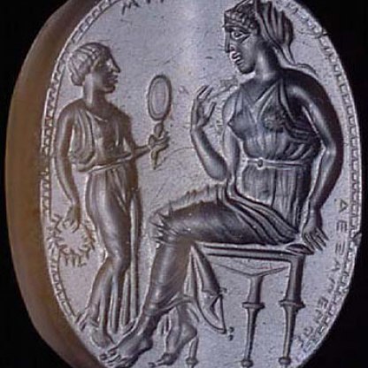 An engraved gemstone