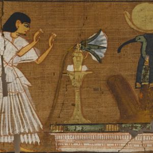 Vignette from Spell 95, for being in the presence of Thoth, Book of the Dead of Ramose