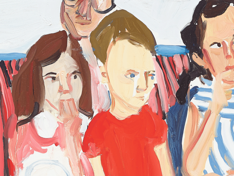 Chantal Joffe, Me, Em and Nat, 2019. Oil on board © Chantal Joffe. Courtesy the artist and Victoria Miro.