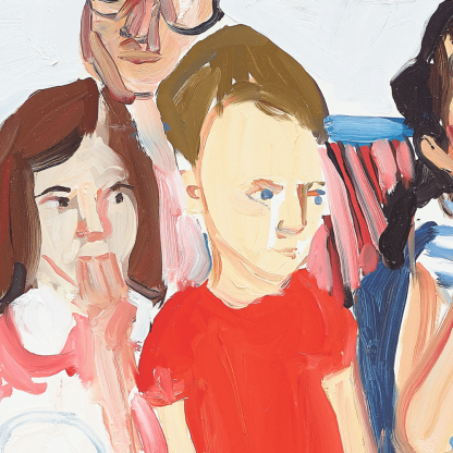 Chantal Joffe, Me, Em and Nat, 2019. Oil on board © Chantal Joffe. Courtesy the artist and Victoria Miro.