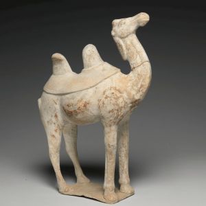 Earthenware Bactrian Camel, Chinese, c. 618-907