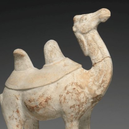 Earthenware Bactrian Camel, Chinese, c. 618-907