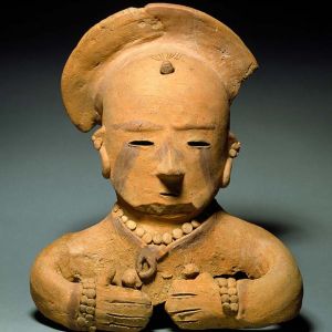 A Haniwa female figurine