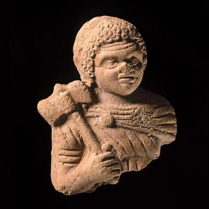 Clay figure of a warrior
