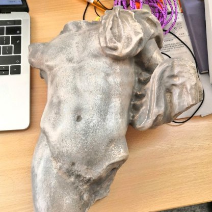 A 3d cast by ThinkSee3d of the torso of Dionysus