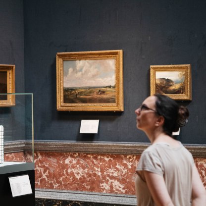 A highlight image for A visitor exploring gallery 5