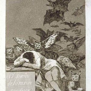 'The sleep of reason produces monsters', plate from *Los Caprichos* 