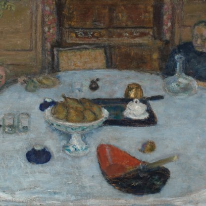 Portrait of a family eating a meal - Le repas by Pierre Bonnard
