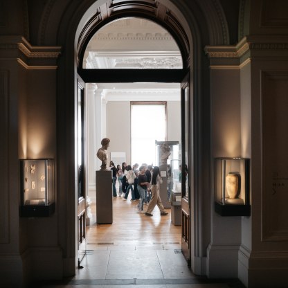 A highlight image for inside a Greek and Roman gallery