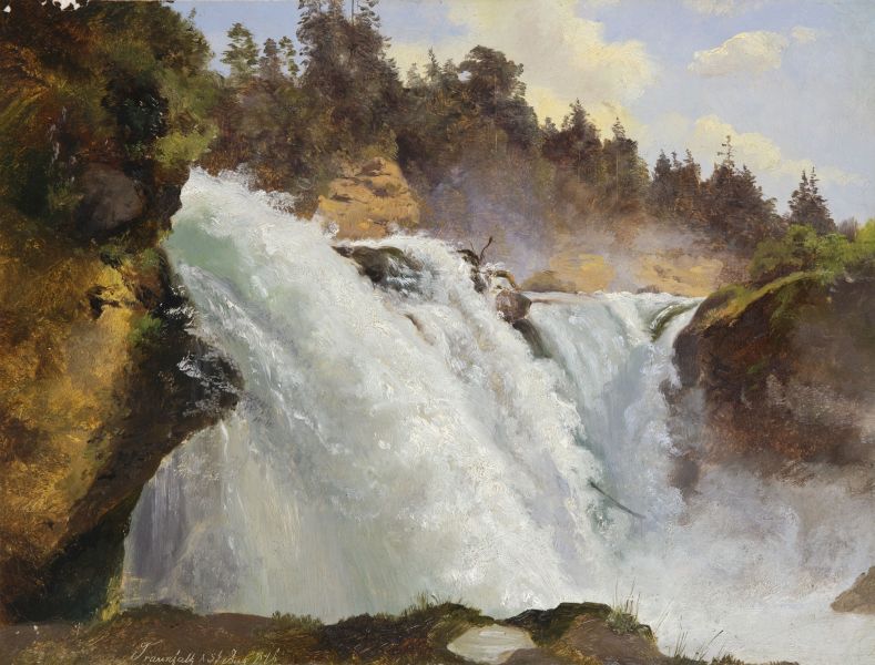 Featured image for the project: Waterfall in the River Traun, Upper Austria, 1826