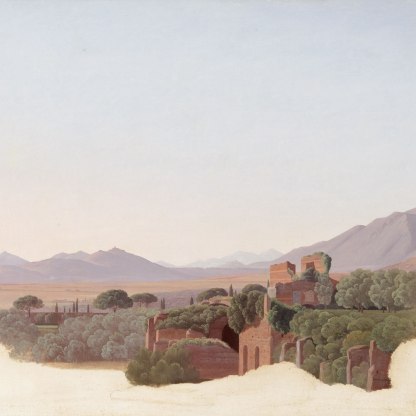 Highlight image for View of Hadrian’s Villa in Tivoli, the Tiber Valley and the Sabine Hills in the Distance