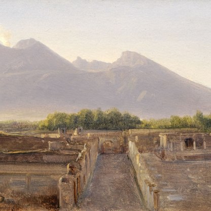 View of Vesuvius seen from the Ruins of Pompeii