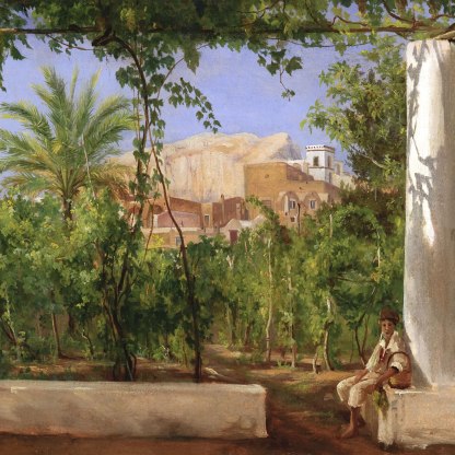 Highlight image for A Boy sitting under a Pergola, Capri