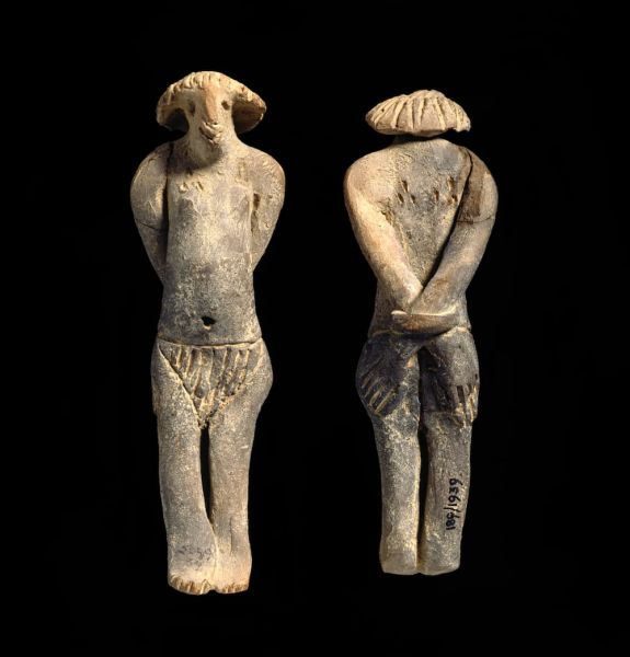 Clay execration figure. Production Egypt. Find SpotProduction Place Egypt. Length 12cm, circa 2160 to circa 1650 B.C. First Intermediate Period-Middle Kingdom