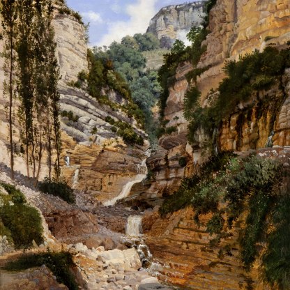 Landscape in the Haute-Savoie, with an Artist working in the Open Air