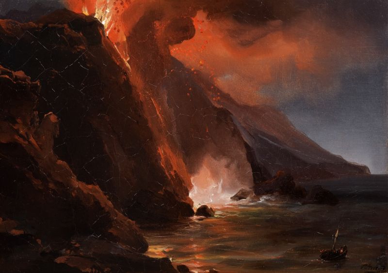 Featured image for the project: Eruption of Stromboli, 30 August 1842