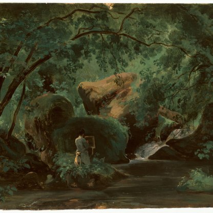 Highlight image for Forest Interior with a Painter, Civita Castellana