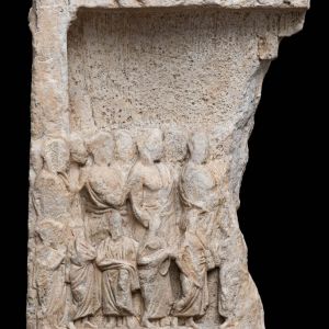 Votive relief, with three rows of dedicants or votaries