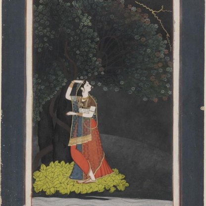 A lady waiting for her lover, created around circa 1790 by an unknown artist