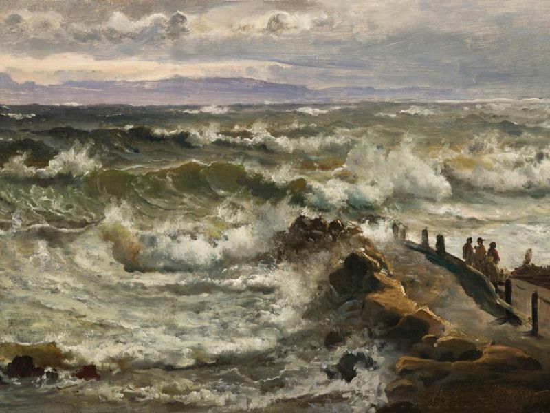 Highlight image for Rough Sea Beside a Jetty