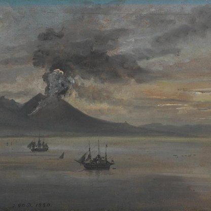 Highlight image for The Neapolitan Coast with Vesuvius in Eruption