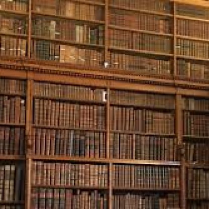 Founder's library shelves
