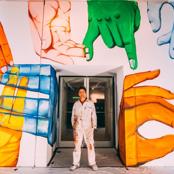 Giacomo Bufarini Run With His Mural My Many Hands (2020) © Nelly Duff 2021