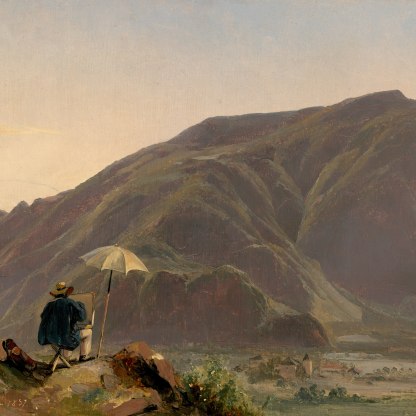 View of Bozen with a Painter